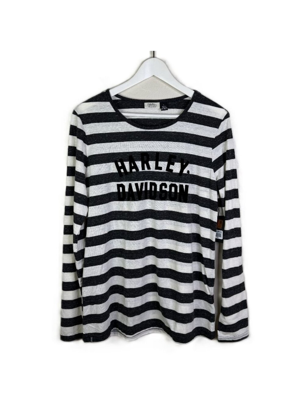 NWT Harley Davidson Museum Collection Women's Striped Long Sleeve Tee, Size XL - Picture 1 of 5